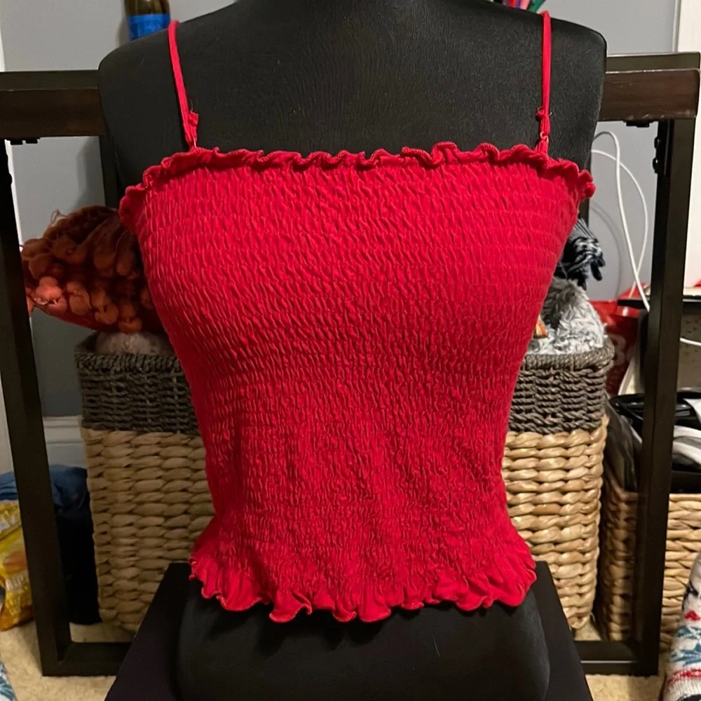 Ruched and Ruffled Tank - Picture 1 of 3